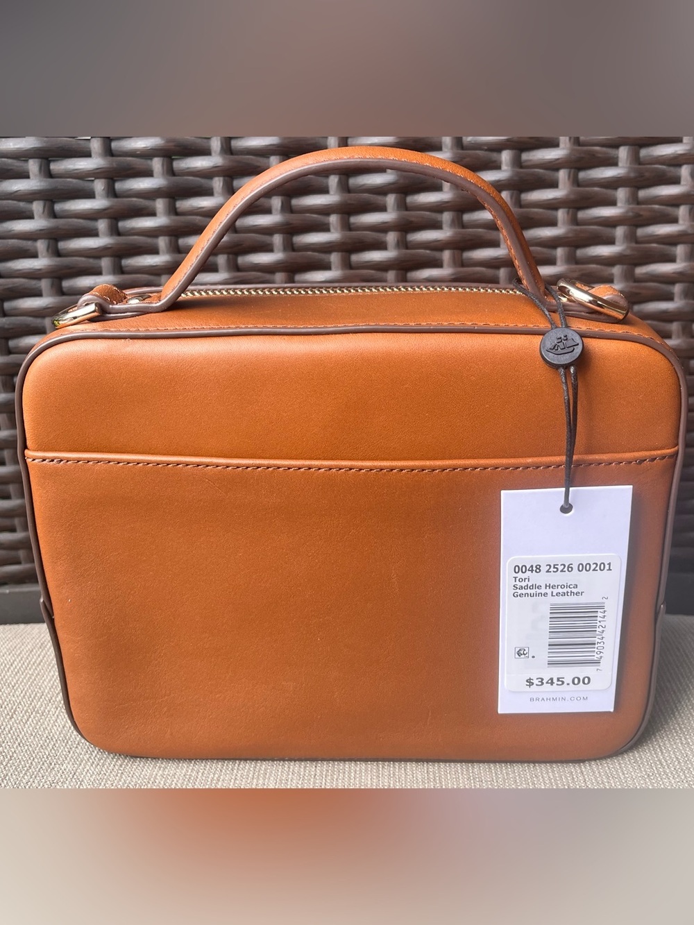 NWT BRAHMIN TORI in SADDLE HEROICA Smooth Leather Crossbody - Picture 3 of 14